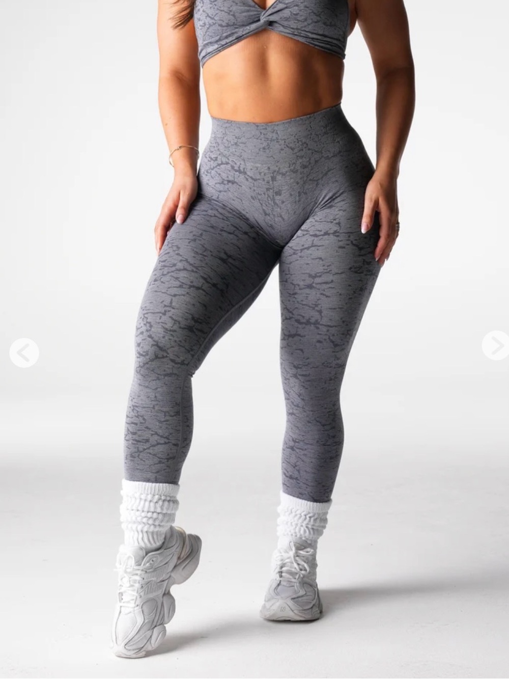 NVGTN Grey Breakthrough Seamless Leggings Women’s Size Large